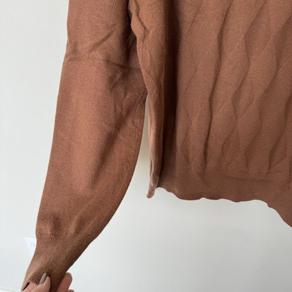 Bypac 100% Cashmere Men’s Diamond Print Sweater Size L - Picture 3 of 5